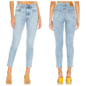 Levi's 501 Skinny Jeans Blue High Rise Button Fly 31 x 28 New